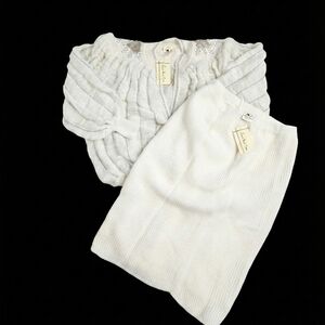 NWT Italian Kid Mohair Skirt Set Glam M